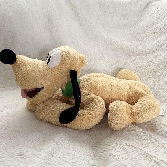 Disney Parks Pluto Laying Down 14” Plush Stuffed Animal Mickey Dog - Picture 4 of 7